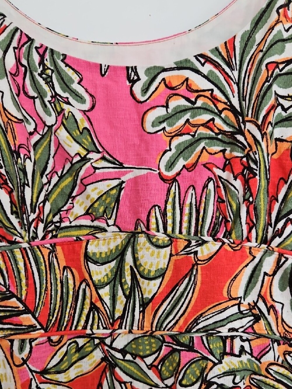 BN Tropical Print Linen Dress - Picture 3 of 9